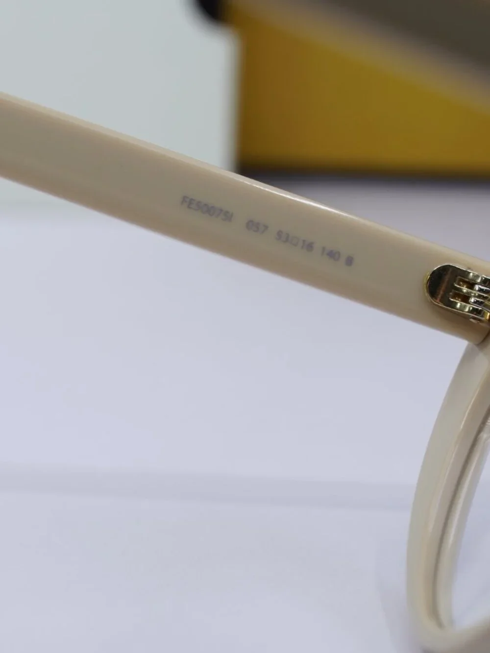 Fendi FE50075I 057 Cat Eye Eyeglasses 53mm - Shiny Beige